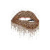 Leopard Print Lips Patches For Clothes Heat Transfer Thermal Stickers DIY Washable T-Shirts Iron On Transfer  Girls Lips Patches