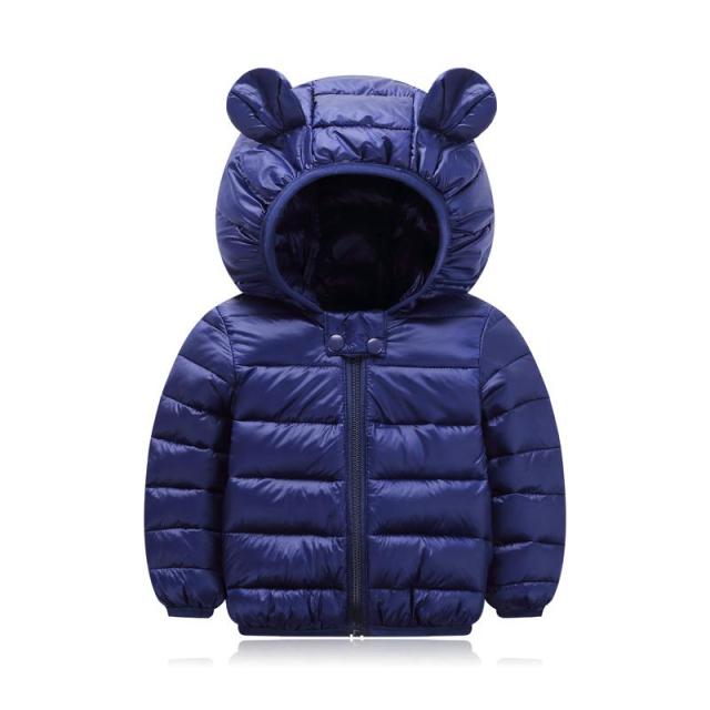 Cute Baby Girls Jacket Kids Boys Light Down Coats With Ear Hoodie Spring Girl Clothes Infant Children's Clothing For Boys Coat