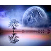 DIY Painting By Numbers Moon Landsca HandPainted Oil Painting Drawing On Canvas Kill Time Unique Gift Home Decoration