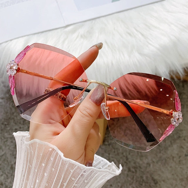 Luxury Brand Polarized Sunglasses Women Sunglasses UV400 Protection Fashion  Sunglasses with Rhinestone Sun Glasses Female Glass