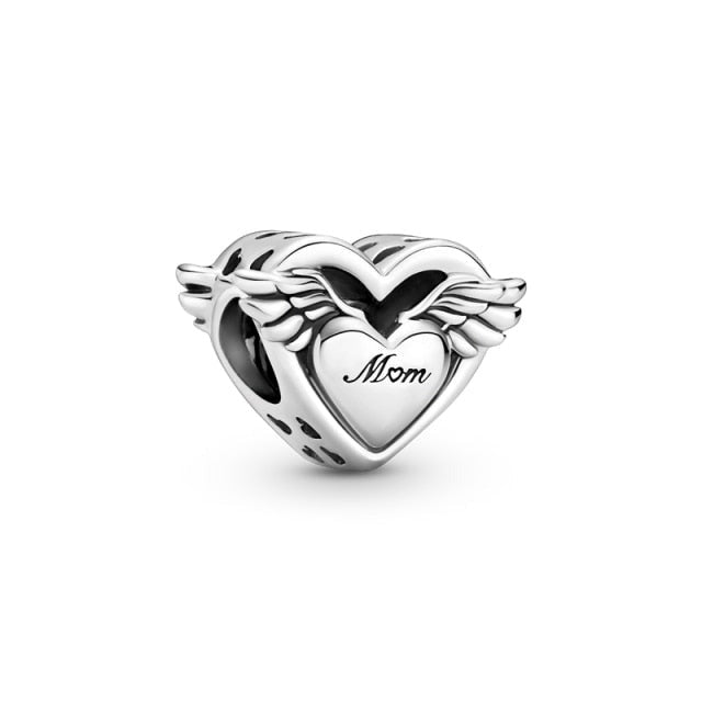 925 Sterling Silver Zircon Animal Heart Charm Beads Fit Original Pandora Bracelet Pendant Necklace Jewelry