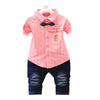 Clothing suit temperament boy bow tie accessories West jacket + pants Wedding flower girl 1-4 year fashion Quality child clothes