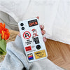 Cartoon Fashion Retro Code Label Phone Cases For iPhone 13 12 Mini 11 Pro XS Max X XR 7 8 Plus SE 2020 Soft TPU Airbag Cover