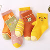 5 Pairs Cotton Kids Socks Warm Winter Socks For Baby Girls Cute Cartoon Newborn Toddler Socks Casual Sport Boys Socks 0-12 Yrs