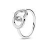 The New Silver Color Style Rings Flower Feather Beaded Heart Moon Sparkling Rings Women Europe 925 Silver Jewelry