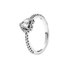 The New Silver Color Style Rings Flower Feather Beaded Heart Moon Sparkling Rings Women Europe 925 Silver Jewelry