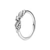 The New Silver Color Style Rings Flower Feather Beaded Heart Moon Sparkling Rings Women Europe 925 Silver Jewelry