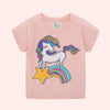 Summer Comfortable Lovely Toddler Girls Short Sleeve Cartoon Cotton T-Shirt