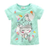 Summer Comfortable Lovely Toddler Girls Short Sleeve Cartoon Cotton T-Shirt