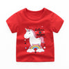 Summer Comfortable Lovely Toddler Girls Short Sleeve Cartoon Cotton T-Shirt