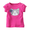 Summer Comfortable Lovely Toddler Girls Short Sleeve Cartoon Cotton T-Shirt