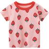 Summer Comfortable Lovely Toddler Girls Short Sleeve Cartoon Cotton T-Shirt