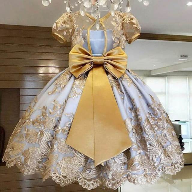 Fancy Baby Girls Dress New Year Party Evening Gowns Elegant Princess D