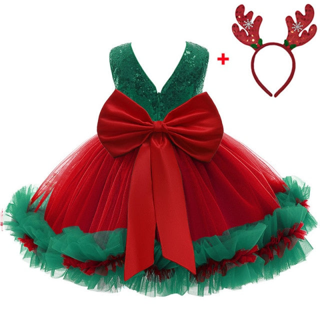 Green christmas dress on sale baby