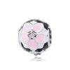 925 Sterling Silver Pendant Romantic Pink Love Purple Birthstone Fit Original Pandora Bracelet for Women