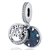 plata charms of ley 925 original Fits bracelet 925 silver women pendant jewelry galaxy starry sky charms beads