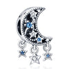 plata charms of ley 925 original Fits bracelet 925 silver women pendant jewelry galaxy starry sky charms beads