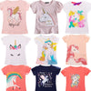 Unisex Unicorn T-shirt Children Boys Short Sleeves White Tees Baby Kids Cotton Tops For Girls Clothes 3 8Y