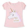 Unisex Unicorn T-shirt Children Boys Short Sleeves White Tees Baby Kids Cotton Tops For Girls Clothes 3 8Y