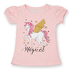 Unisex Unicorn T-shirt Children Boys Short Sleeves White Tees Baby Kids Cotton Tops For Girls Clothes 3 8Y