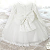 Baby Girl Dress Birthday Dress White Lace Baptism Bowknot Princess Dresses for Wedding Party