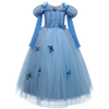 Fancy Girl Princess Dresses Beauty Belle Cosplay Costume Snow Christmas Halloween Princess Dress up Children Party Clothes