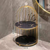 Metal Bird Cage Cosmetic Storage Organizer Lipstick Perfume Skin Care Products Finishing Rack Bathroom Shelf  Accessories Gift