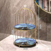 Metal Bird Cage Cosmetic Storage Organizer Lipstick Perfume Skin Care Products Finishing Rack Bathroom Shelf  Accessories Gift