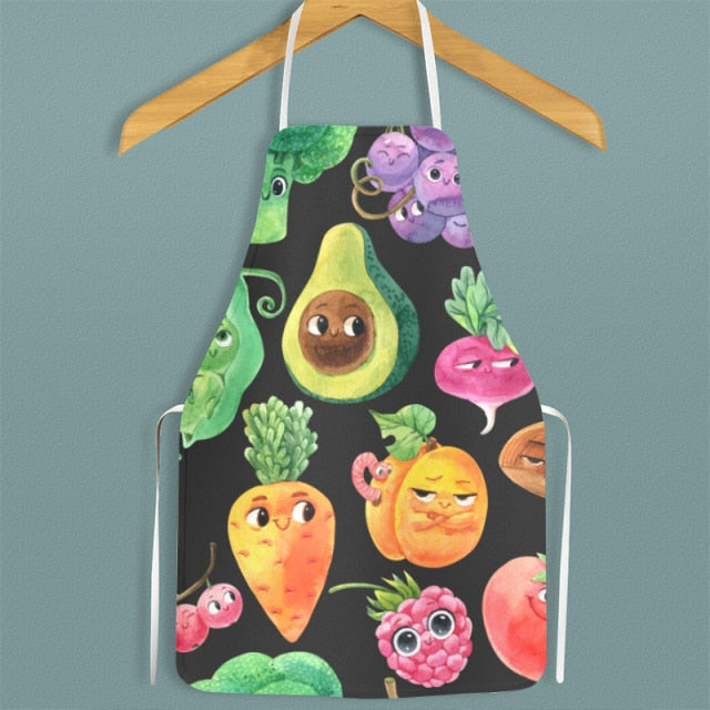 Hamburger and Sweet Food Printed Apron Waterproof Oil-proof For Femme Men Wipeable Household Tablier Cuisine Baking Accessory