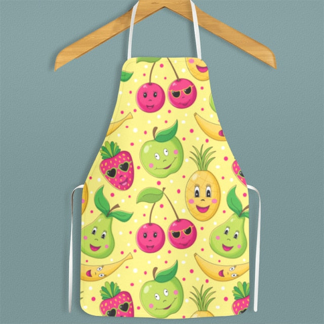 Hamburger and Sweet Food Printed Apron Waterproof Oil-proof For Femme Men Wipeable Household Tablier Cuisine Baking Accessory