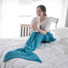 Mermaid Tail Blanket Yarn Knitted Handmade Crochet Mermaid Blanket Kids Throw Bed Wrap Super Soft Sleeping Bed 3 Sizes 1PCS/Lot