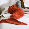 Mermaid Tail Blanket Yarn Knitted Handmade Crochet Mermaid Blanket Kids Throw Bed Wrap Super Soft Sleeping Bed 3 Sizes 1PCS/Lot