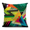 Decorative Pillow Case Colorful Geometric Pillowcase 18x18 Inches Woven Cotton Linen Chair Seat Throw Pillow Cover