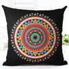 Decorative Pillow Case Colorful Geometric Pillowcase 18x18 Inches Woven Cotton Linen Chair Seat Throw Pillow Cover