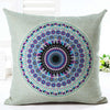 Decorative Pillow Case Colorful Geometric Pillowcase 18x18 Inches Woven Cotton Linen Chair Seat Throw Pillow Cover