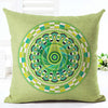 Decorative Pillow Case Colorful Geometric Pillowcase 18x18 Inches Woven Cotton Linen Chair Seat Throw Pillow Cover