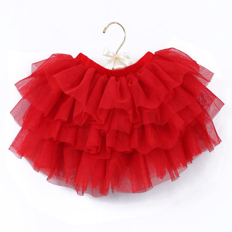 2-10Y Fashion Children Girl Tutu Skirts Baby Ballerina Skirt Kids Chif