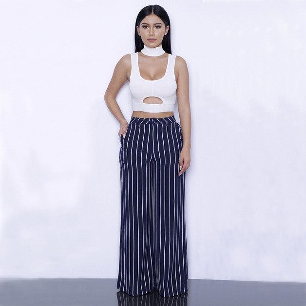 Tweed Elegant Pants Plus Crop Top Kylie Jenner Style - CELEBRITYSTYLEFASHION.COM.AU - 2