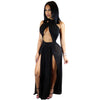 Long Maxi Dress Halter Sleeveless Split Bandage Party Dress - CELEBRITYSTYLEFASHION.COM.AU - 1