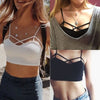 New Sexy Women Cut Out White Bra Bustier Crop Top Bralette Strappy Crochet Cropped Blusas Bandage Halter Tank Tops Camisole Z1 - CelebritystyleFashion.com.au online clothing shop australia