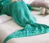 Mermaid Tail Blanket Yarn Knitted Handmade Crochet Mermaid Blanket Kids Throw Bed Wrap Super Soft Sleeping Bed 3 Sizes 1PCS/Lot