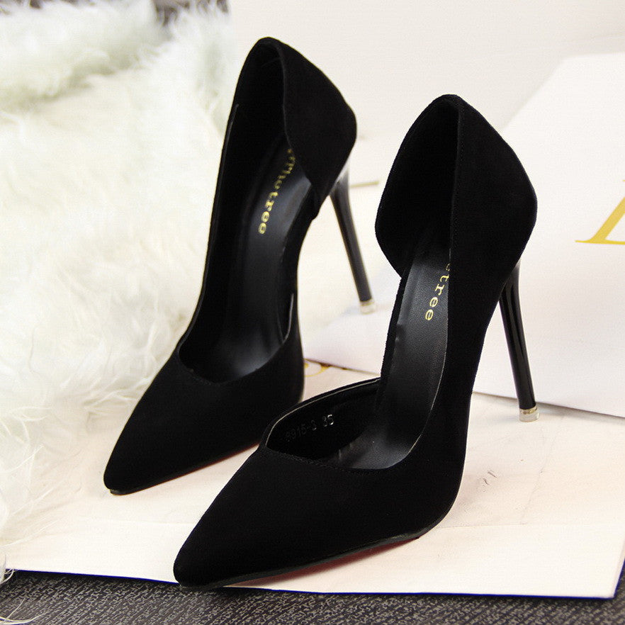 Women Pumps Fashion Sexy High Heels Shoes Women Pointed Toe Thin Heel Ladies Wedding Shoes Black Pink - CelebritystyleFashion.com.au online clothing shop australia