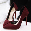 Women Pumps Fashion Sexy High Heels Shoes Women Pointed Toe Thin Heel Ladies Wedding Shoes Black Pink - CelebritystyleFashion.com.au online clothing shop australia