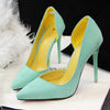 Women Pumps Fashion Sexy High Heels Shoes Women Pointed Toe Thin Heel Ladies Wedding Shoes Black Pink - CelebritystyleFashion.com.au online clothing shop australia