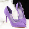 Women Pumps Fashion Sexy High Heels Shoes Women Pointed Toe Thin Heel Ladies Wedding Shoes Black Pink - CelebritystyleFashion.com.au online clothing shop australia