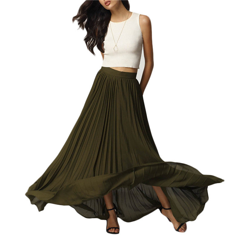 Pleated maxi hotsell skirt au